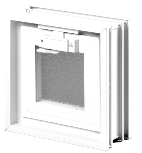 Větrací okno Glassblocks bílá 19x19 cm plast GBMR1919