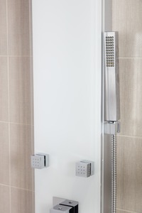 Sprchový panel SIKO Glass Shower na stěnu s termostatickou baterií bílá GLASHOWER