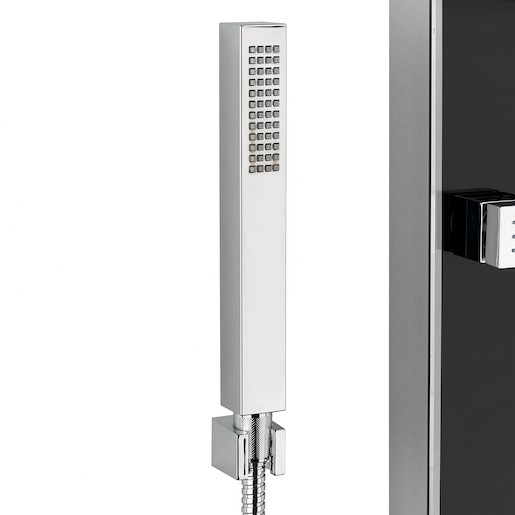 Sprchový panel SIKO Glass Shower na stěnu s termostatickou baterií černá GLASHOWERC