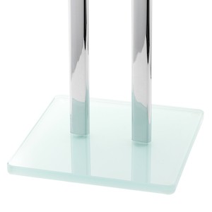 Držák toaletního papíru Optima Glass se zásobníkem chrom/bílá GLASZASDRZPAPB