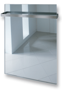 Skleněný Infra topný panel v zrcadlovém provedení o rozměru 70x50 cm. Panel lze namontovat na výšku i na šířku. Hmotnost panelu je 16 kg.