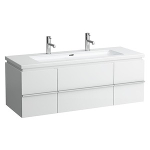 Koupelnová skříňka pod umyvadlo Laufen Case 129,3x45,6x47,6 cm bílá lesk H4013120754751