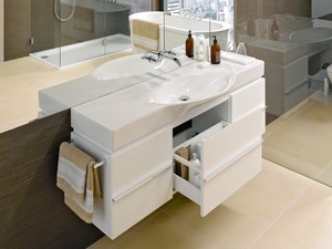Koupelnová skříňka pod umyvadlo Laufen Case 149,5x46,5x37,5 cm bílá lesk H4013510754751