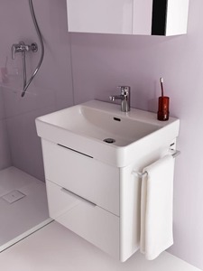 Koupelnová skříňka pod umyvadlo Laufen Base 57x53x44 cm bílá mat H4022321102601