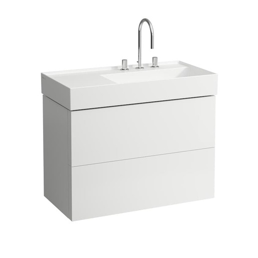 Koupelnová skříňka pod umyvadlo Laufen Kartell by Laufen 88x60x45 cm bílá mat H4076080336401