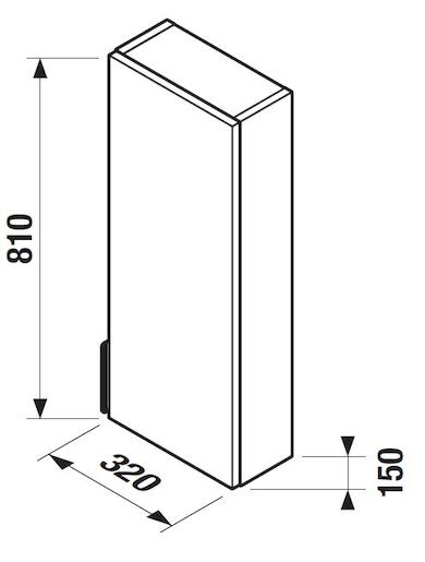 Koupelnová skříňka nízká Jika Tigo N 32x15x81 cm bílá H43J2141305001