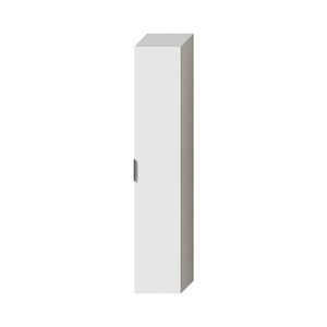 Závěsná koupelnová skříňka vysoká v bílé barvě o rozměru 170x25,1x32 cm.