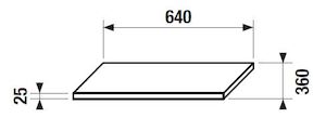 Deska pod umyvadlo Jika Tigo N 64x36x2,5 cm bílá H46J2101005001