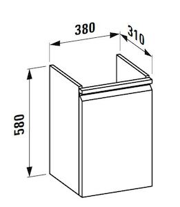 Koupelnová skříňka pod umyvadlo Laufen Pro 39x31x58 cm bílá lesk H4830120954751