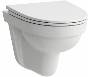 Závěsné WC Laufen Nordic s otevřeným okruhem splachování - ideální pro snadnou údržbu WC, lze vyčistit i mopem. Klozet ideálně ladí s tenkým sedátkem z duroplastu (není součástí dodávky, nutno dokoupit). 
