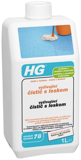 HG vyživující čistič s leskem pro podlahy z umělých materiálů HGCLVL