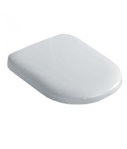 WC prkénko z duroplastu se softclose (pomalé sklápění) v bílé barvě.