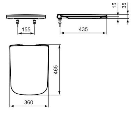 WC prkénko Ideal Standard Strada duroplast bílá J505801