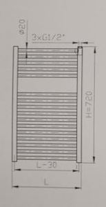 Radiátor pro ústřední vytápění Thermal Trend 72x45 cm bílá K450720
