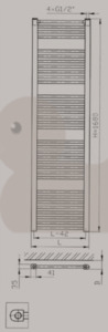 Radiátor kombinovaný Thermal Trend KD 168x60 cm bílá KD6001680