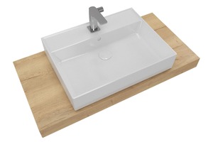 Koupelnová sestava SAT s deskou pod umyvadlo Dolce 100x8x50 cm dub halifax KSETDO11