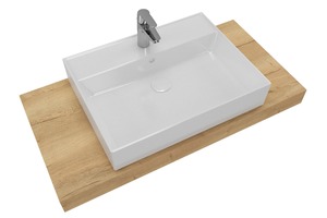 Koupelnová sestava Hansa s deskou pod umyvadlo Dolce 100x8x50 cm dub halifax KSETDO12
