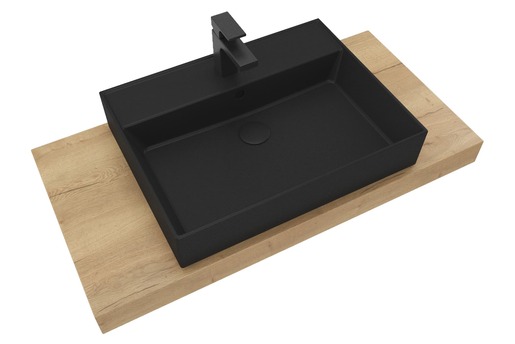 Koupelnová sestava Hansgrohe s deskou pod umyvadlo Dolce 100x8x50 cm dub halifax KSETDO16