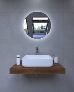Koupelnová sestava Hansgrohe s deskou pod umyvadlo Dolce 80x8x50 cm dub charleston KSETDO8
