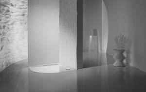 Sprchová vanička čtvrtkruhová Kaldewei Zirkon 100x80 cm smaltovaná ocel alpská bílá 457000013001