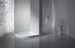 Sprchová vanička čtvrtkruhová Kaldewei Arrondo 90x90 cm smaltovaná ocel alpská bílá 460448040001