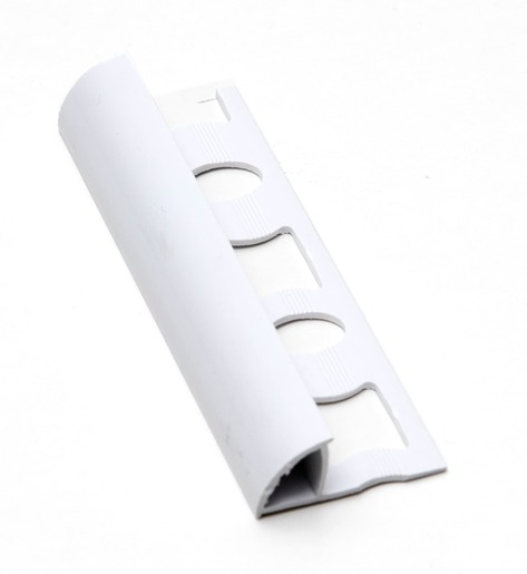 Lišta ukončovací oblá PVC bílá, délka 250 cm, výška 10 mm, L10250