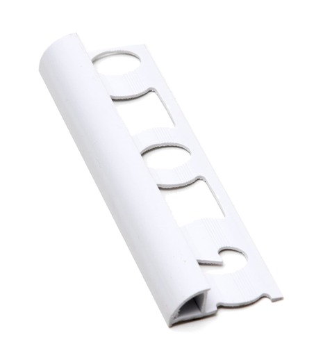 Lišta ukončovací oblá PVC bílá, délka 250 cm, výška 6 mm, L6250
