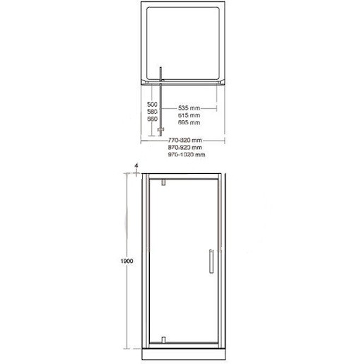 Sprchové dveře 90 cm Ideal Standard Synergy L6362EO