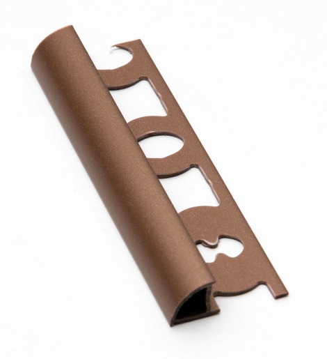 Lišta ukončovací oblá PVC bronz, délka 250 cm, výška 8 mm, L825021