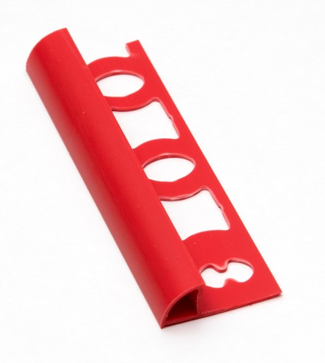 Lišta ukončovací oblá PVC červená, délka 250 cm, výška 8 mm, L82507