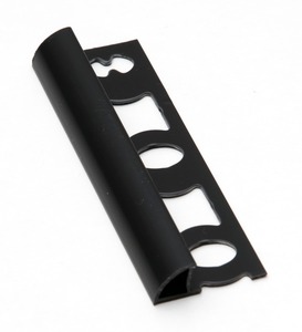 Lišta ukončovací oblá PVC černá, délka 250 cm, výška 8 mm, L8250C
