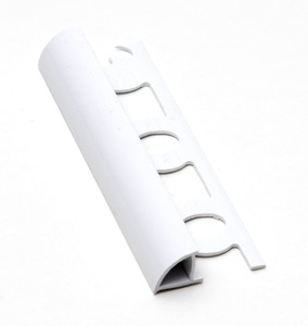 Lišta ukončovací oblá PVC bílá, délka 250 cm, výška 9 mm, L9250