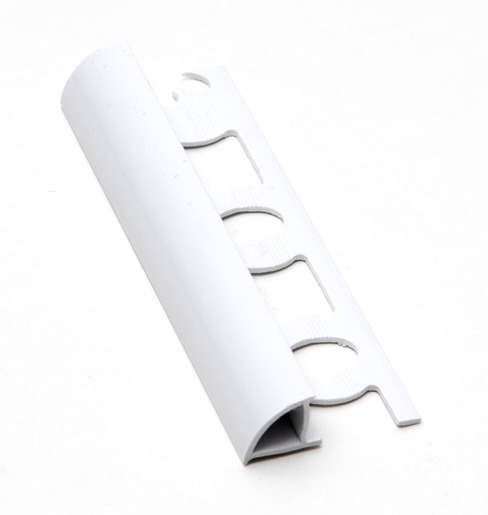 Lišta ukončovací oblá PVC bílá, délka 250 cm, výška 9 mm, L9250