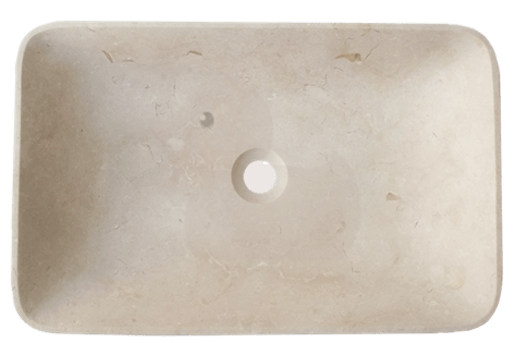 Umyvadlo na desku Triomini Lapis 60x38 cm light beige mat bez přepadu LA6038LB