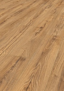 Laminátová podlaha v dekoru Panama Oak o rozměrech 128,5x19,2 cm s drážkou V4 se systémem instalace 1click2go