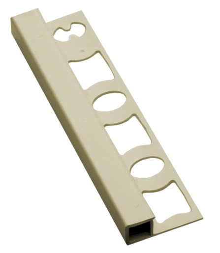 Lišta ukončovací hranatá PVC jasmín, délka 250 cm, výška 8 mm, LH825020