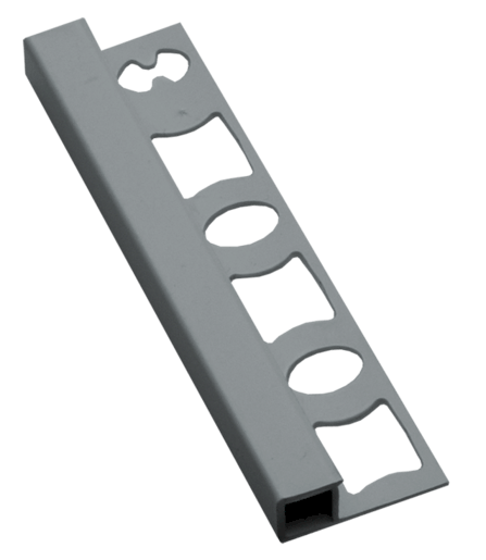 Lišta ukončovací hranatá PVC stříbrná, délka 250 cm, výška 8 mm, LH825023