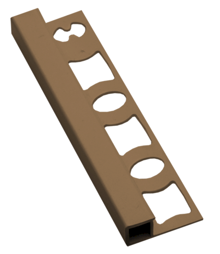 Lišta ukončovací hranatá PVC karamel, délka 250 cm, výška 8 mm, LH825028