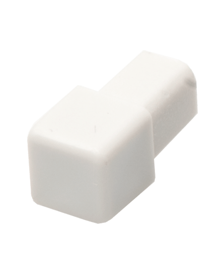 Roh k liště hranatý PVC bílá, výška 8 mm, LHROH80