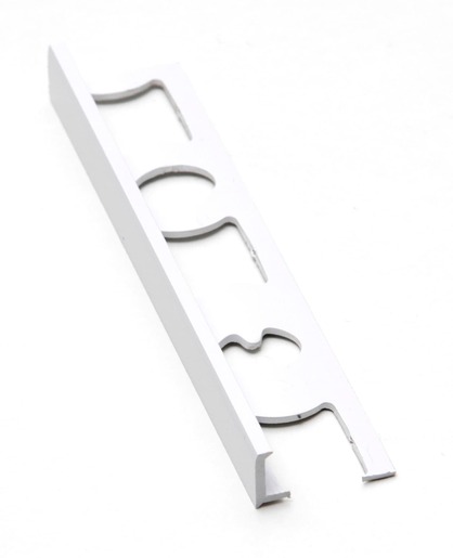 Lišta ukončovací L PVC bílá, délka 250 cm, výška 8 mm, LL8250