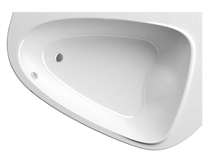 Asymetrická vana z akrylátu o tloušťce 5 mm. Pravá orientace. Objem vany je 360 litrů. Balení bez panelu, nožiček a sifonu.