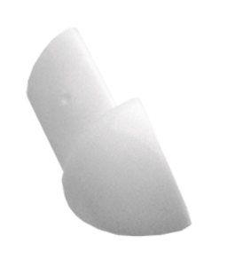 Roh k liště oblý PVC bílá, výška 6 mm, LROH60