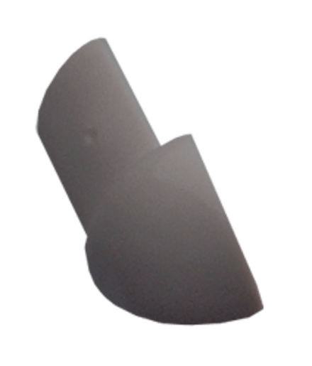 Roh k liště oblý PVC tmavě šedá, výška 8 mm, LROH84