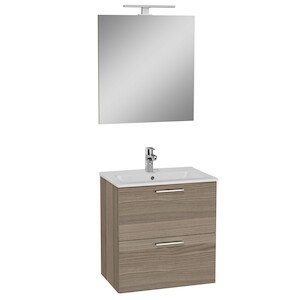 Koupelnová sestava  s umyvadlem zrcadlem a osvětlením VitrA Mia 59x61x39,5 cm cordoba MIASET60C