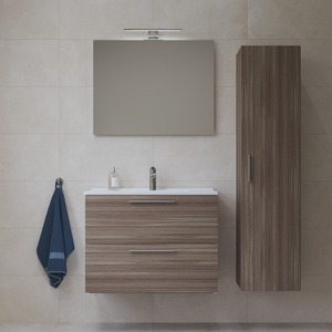 Koupelnová sestava s umyvadlem zrcadlem a osvětlením VitrA Mia 79x61x39,5 cm cordoba MIASET80C