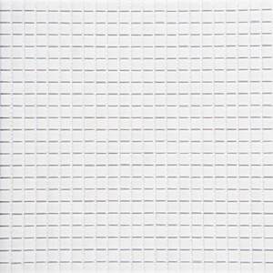 Mrazuvzdorné. Skleněná Mozaika v bílé barvě o rozměru 31,6x31,6 cm a tloušťce 4 mm s matným povrchem. Základní prvek ve tvaru čtverce o rozměru 1,2x1,2 cm