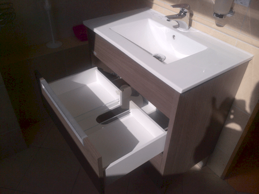 Koupelnová skříňka s umyvadlem Naturel Modena 75x46 cm dub šedý MODENA75DV