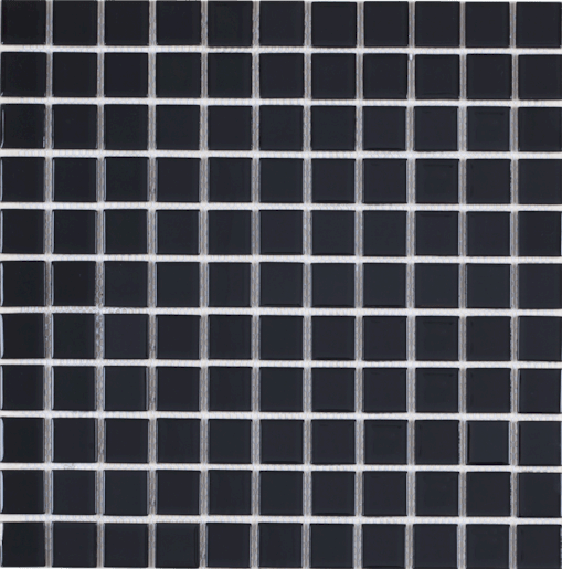 Skleněná mozaika Premium Mosaic černá 30x30 cm lesk MOS25BK