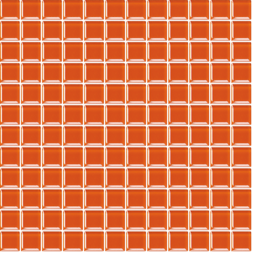 Skleněná mozaika Premium Mosaic tmavě oranžová 30x30 cm lesk MOS25DOR