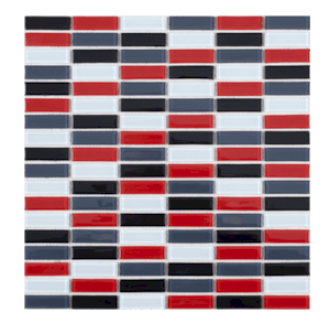 Skleněná mozaika Premium Mosaic vícebarevná 30x30 cm lesk MOS4815MIX3